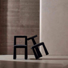 Minimalist modern lamb plush dining table and chairs Household makeup stools and chairs Creative dining chairs