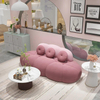 Simple Nordic Arc Sofa Designer Creative Fabric Teddy Velvet Small Living Room Cloud Sofa