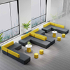 New Design Modern Acoustic Pod Modular Sectional Meeting Office Sofa Set For Mall Hotel Used Waiting Room Genuine Leather Sofa