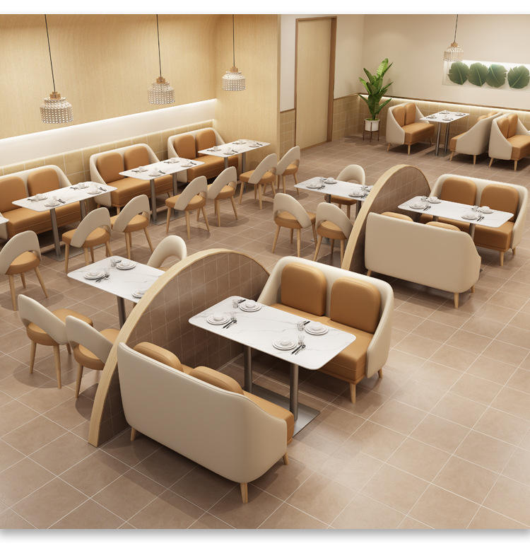 Hong Kong Style Restaurant Dessert Shop Table And Chair Combination Coffee Shop Theme Western Restaurant Booth Sofa