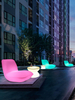 remote control rgb color changing battery rechargeable plastic illuminated cube seat outdoor bar nightclub led cube chair light