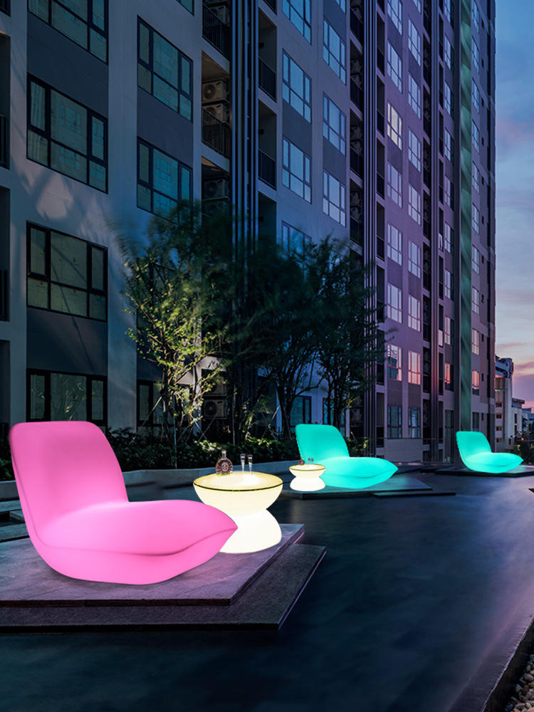 remote control rgb color changing battery rechargeable plastic illuminated cube seat outdoor bar nightclub led cube chair light