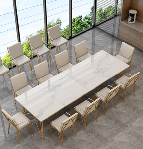 Wire Leg Dining Table Dining Room Furniture Marble Slate Rock Tabletop Dinner Table home office desk commercial furniture mesas