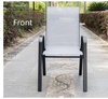 Outdoor Leisure High Back Stackable Chair Wrought Iron Single Chair Mesh Sillas Patio Balcony Coffee Shop Chair