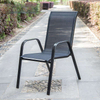 Outdoor Leisure High Back Stackable Chair Wrought Iron Single Chair Mesh Sillas Patio Balcony Coffee Shop Chair