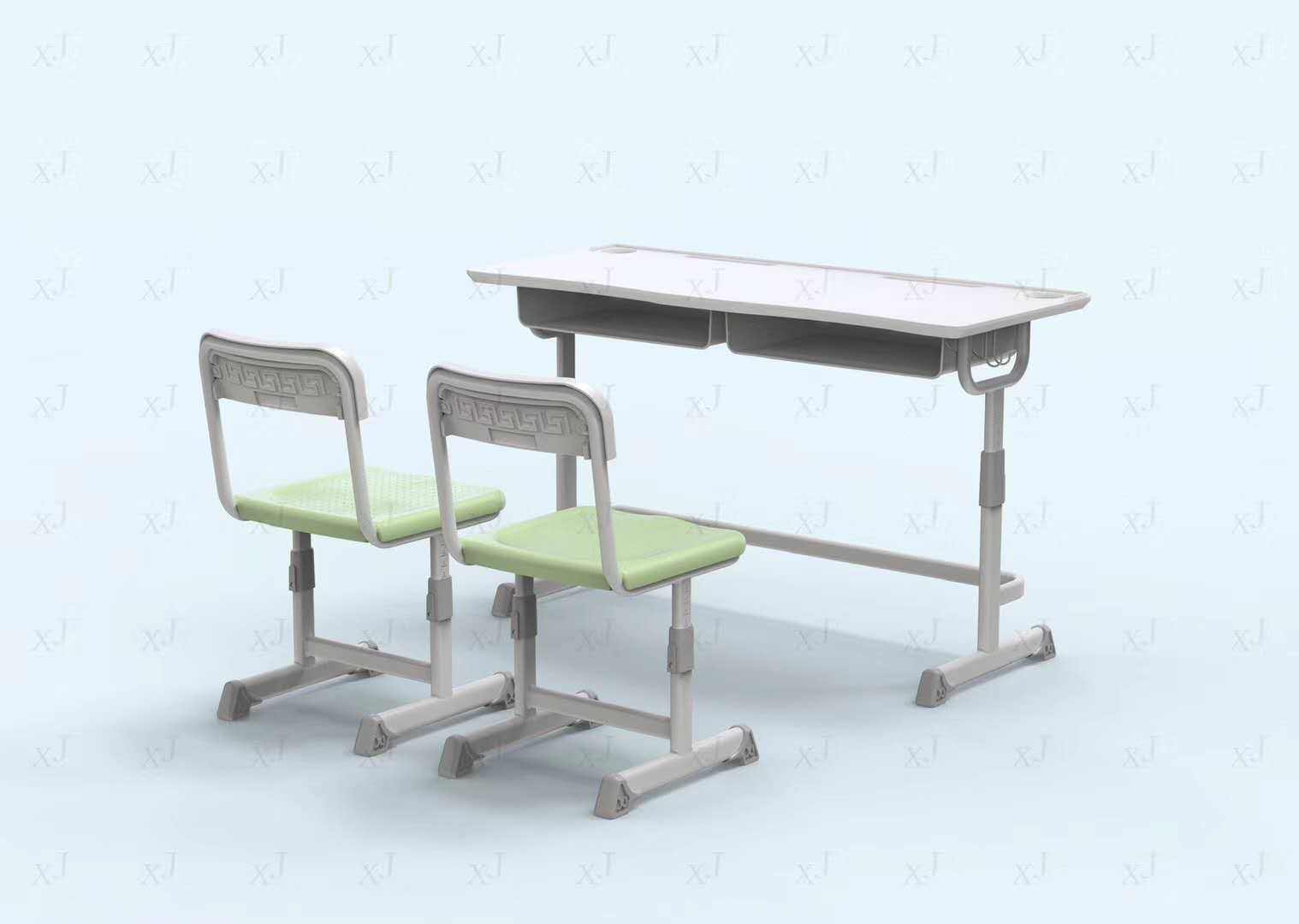 School Furniture Double Seater School desk and chair adjustable height in classroom sets mesas