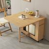 Solid Wood Folding Dining Table House Multi-functional Movable Dining Table Chair Combination Solid Wood Dining Table mesas
