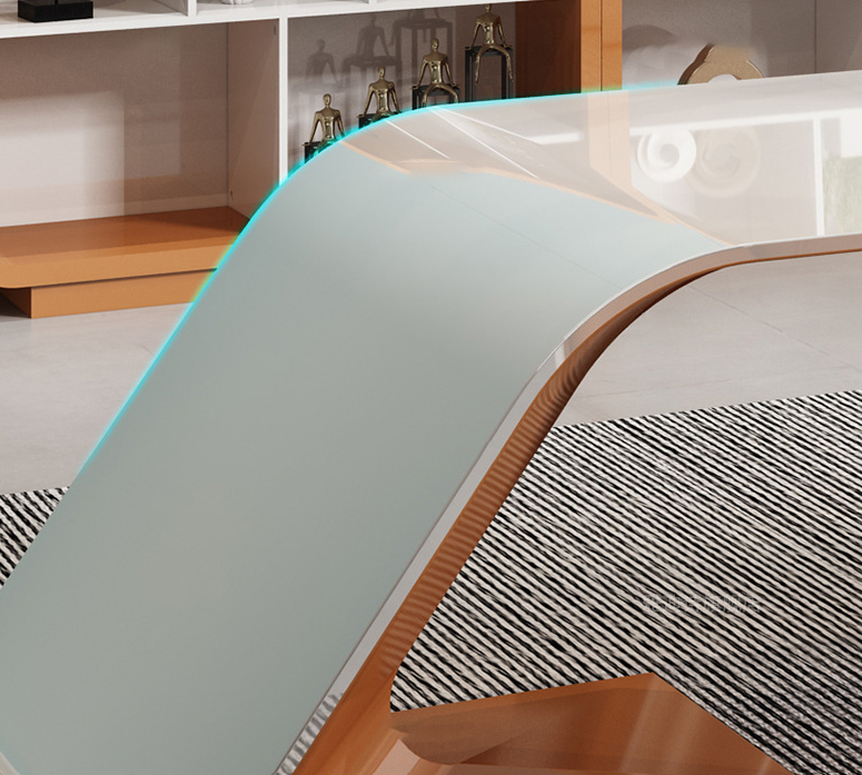 Latest Modern L-shape Office Furniture Piano Paint Wooden Computer Table Executive Manager Ceo Desk White home Office Desk