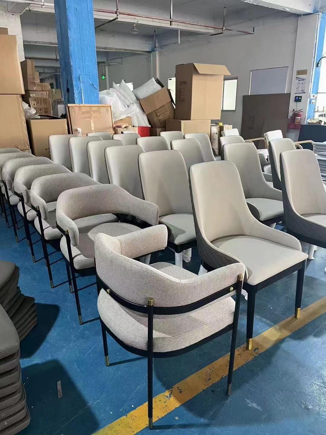 Custom Leather Wood Bar Restaurant Chair Commercial Furniture sillas Dining Room Chair Modern Simple Light Luxury Bar Chair