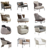 Modern Outdoor Rattan Sofa Garden Waterproof Leisure Single PE Rattan Chair Back Support Sofa Chair Sillas