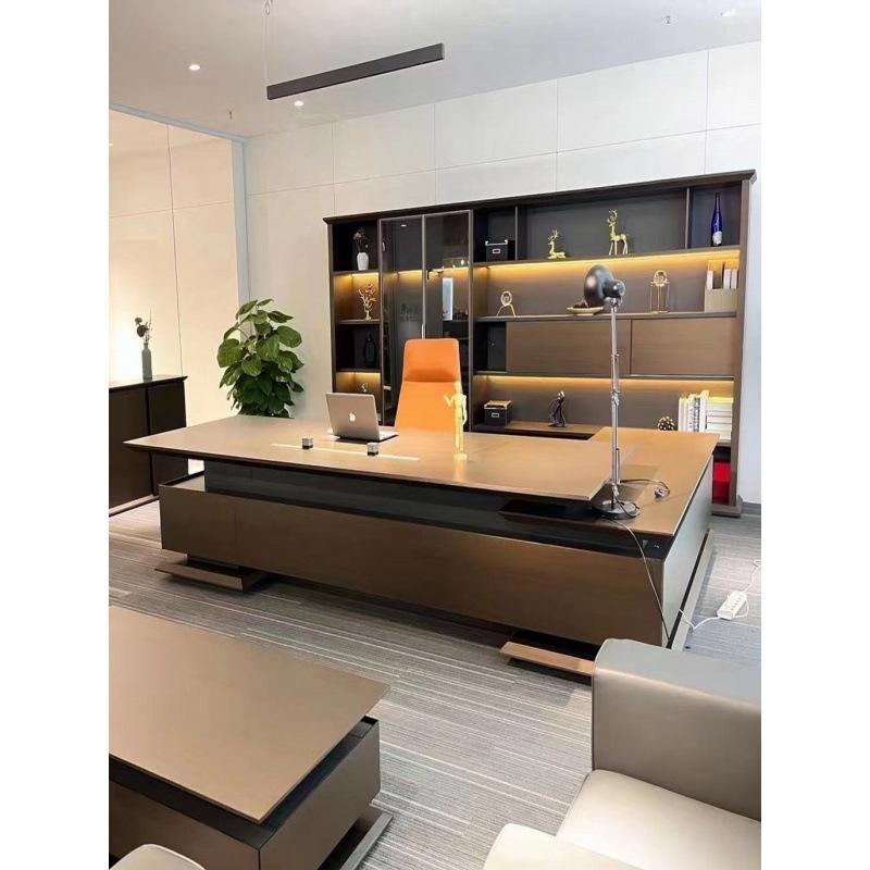 Office Computer Table Home Desk L Shape Executive Manage Table desk home office desk mesas WITH CABINET