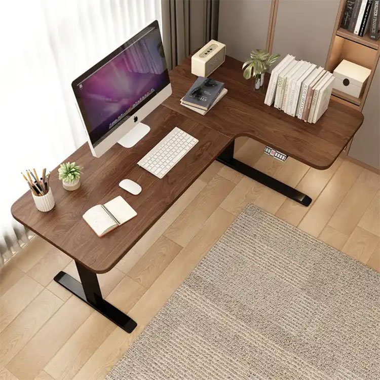 Smart Office Electronic Standing Desk Corner Desk 3 Feet Automatic Lifting Table