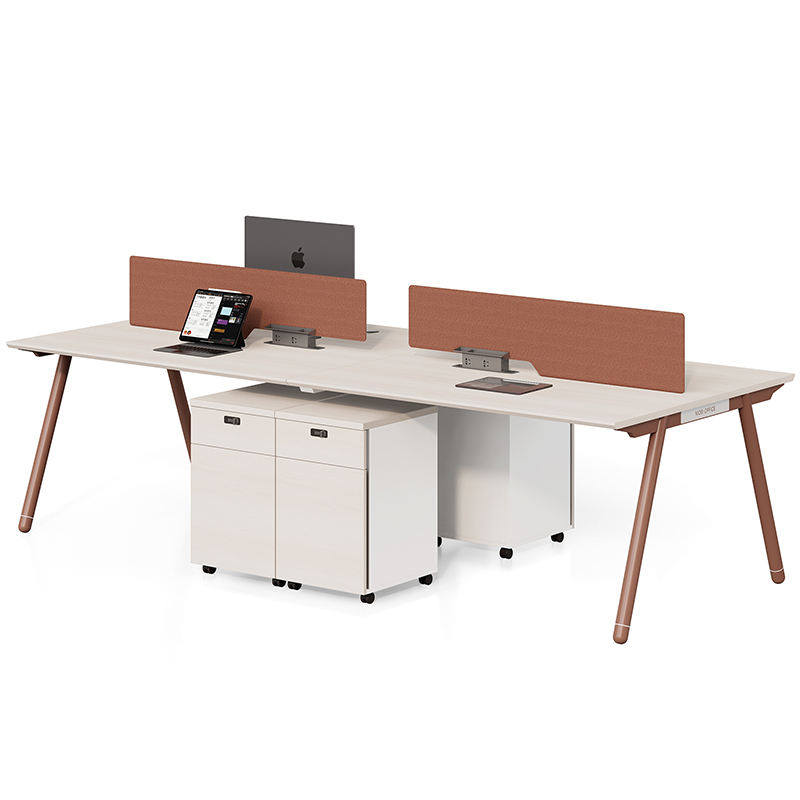Aluminum L Shape Modern Cubicle Partition Desk Wood Table Space Saver Office Furniture Home Office Desk and Workstation