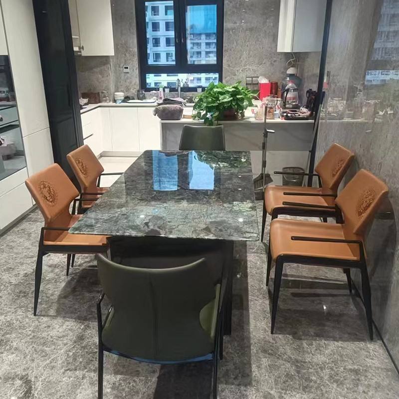 Home Furniture Nordic Luxury Modern Design dining chairs Upholstered green leather Restaurant Dining Room Chairs For Restaurant
