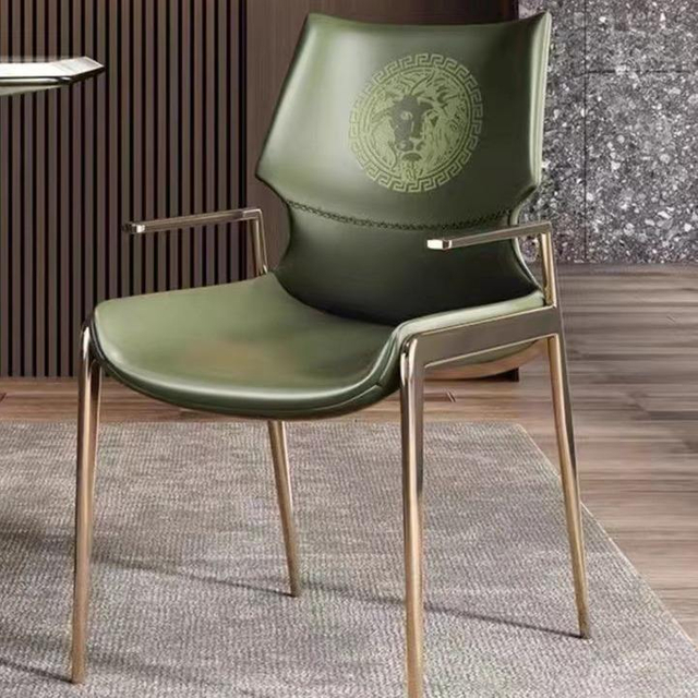 Home Furniture Nordic Luxury Modern Design dining chairs Upholstered green leather Restaurant Dining Room Chairs For Restaurant