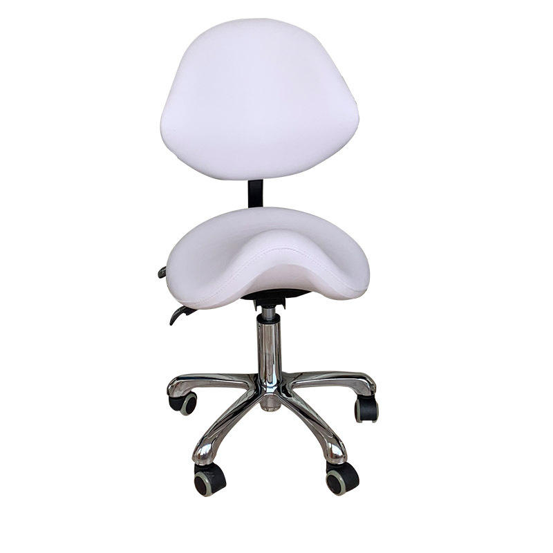 Ergonomic Saddle Chair - Comfortable Saddle Swivel Stool with Backrest for Kitchen, Salon, Spa, Tattoo,Paint, Pedicure, Massage