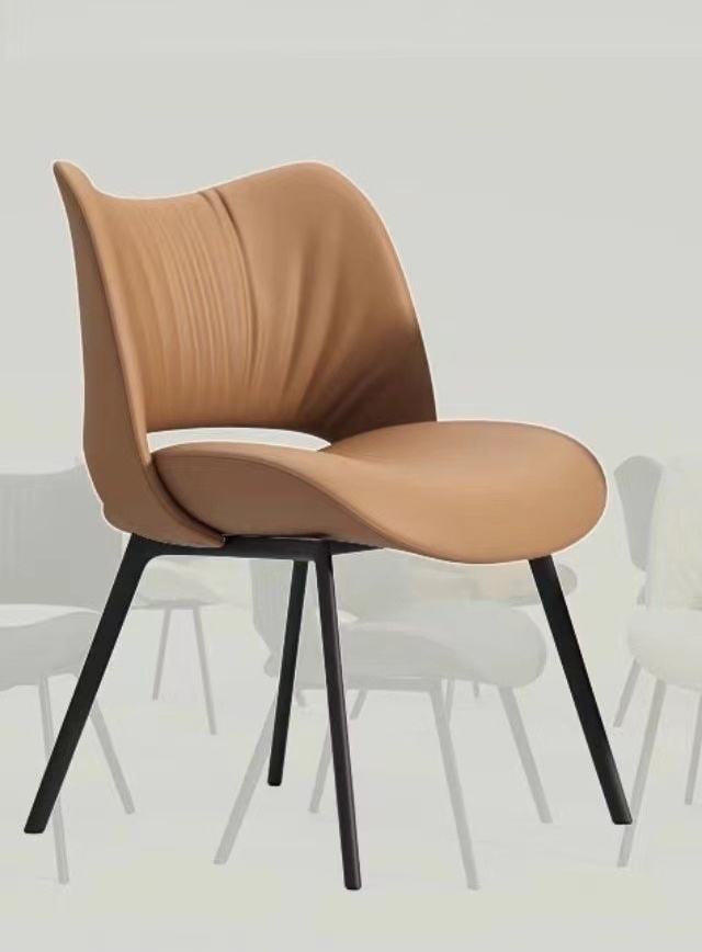 Wholesale Italy Style Dinning Chairs Luxury Classic Design Living Room Carbon Steel Frame Restaurant Used Leather Dining Chairs