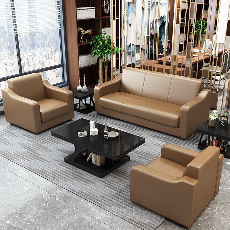 Home Office Sofa Set Modern Design Leather Couch Sofa Reception Area Commercial Furniture High Quality Sofas For The Living Room