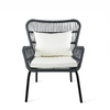 3-Piece Patio Conversation Bistro Set, Outdoor All-Weather Wicker Furniture PE Ratton Chair set for Porch