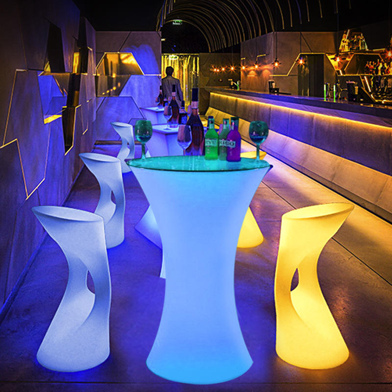Square led table Modern Light Up Bar Furniture Nightclub Tables and Chairs Night Club Funny light up Led Light Bar table