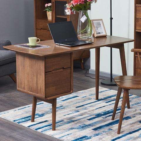 Full Solid Wood Desk Nordic Simple Combination Computer Desk Rubber Wood Timber Desk Study Furniture Manufacturers Wholesale