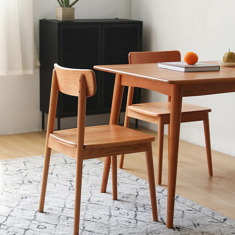 Cheap Price In Stock Nordic Classic Design Solid Wooden Dining Chair Modeng Kitchen Dining Room Restaurant Cafe Chair For Hotel