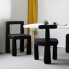 Minimalist modern lamb plush dining table and chairs Household makeup stools and chairs Creative dining chairs