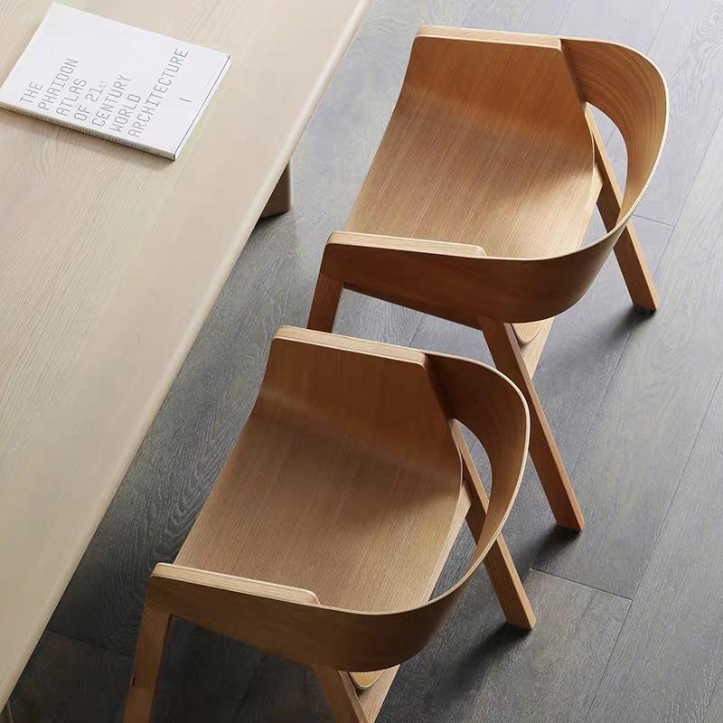 Hot Selling Nordic Solid Wood Dining Chair Modern Simple Negotiation Chair Leisure Armchair For Restaurant Living Room Cafe Shop