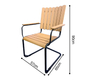 Outdoor Commercial Furniture Dining Chair And Table Set Metal Frame Plastic Wood Chair Garden Sillas Courtyard Mesas