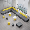 New Design Modern Acoustic Pod Modular Sectional Meeting Office Sofa Set For Mall Hotel Used Waiting Room Genuine Leather Sofa