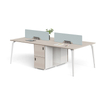 Low price manufacturer office furniture fireproof board cherry beige color with three drawers decoration desks office table
