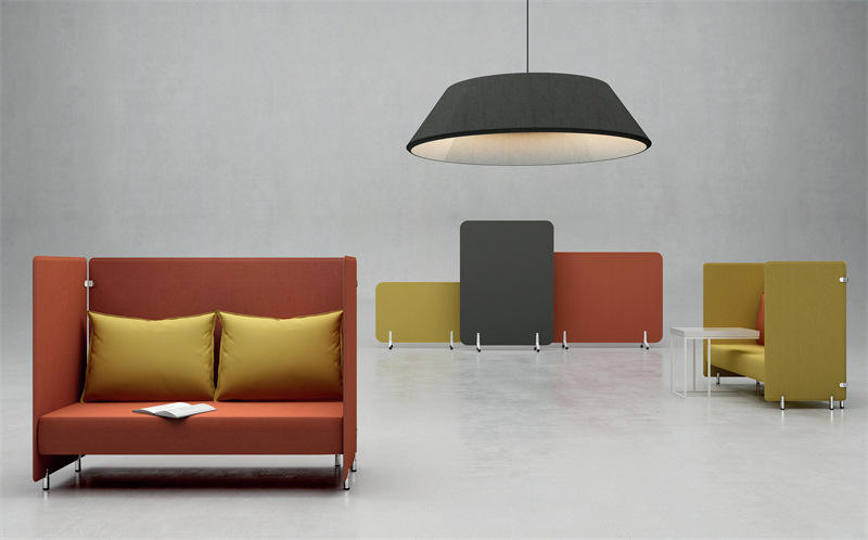 New Trend American Style Waterproof Fabric Cover with Good Quality Sponge Cushion Comfortable Modern Private Office Sofa Booth