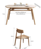 Solid Wood Rock Plate Dining Table Small Apartment Telescopic Multi-functional Home Nordic Restaurant Dining Table mesas