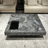 new design Italian living room home marble high-end villa square living room tea table