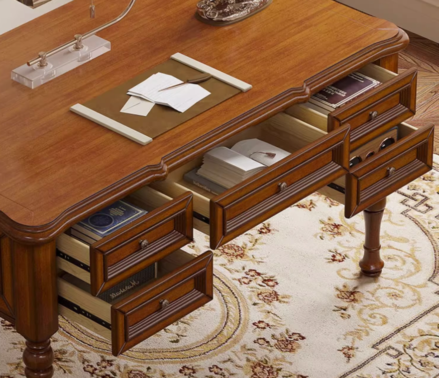 Bedroom Wood Dressers Furniture 5 Drawers Storage makeup vanity dressing table home office desk private desk