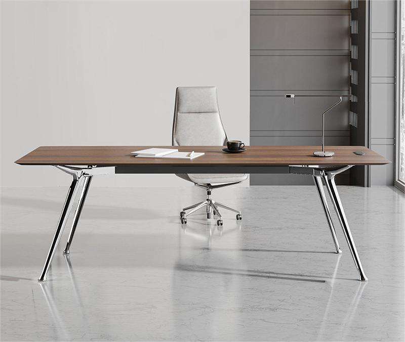T Hot Sale Luxury Office Table Steel Leg Computer Table Office Furniture Modern Wooden Office Desk