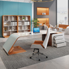 Latest Modern L-shape Office Furniture Piano Paint Wooden Computer Table Executive Manager Ceo Desk White home Office Desk
