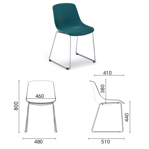 High Quality Good Modern Price Metal Pp Office Waiting Chairs For Conference Library Room stackable chair sillas