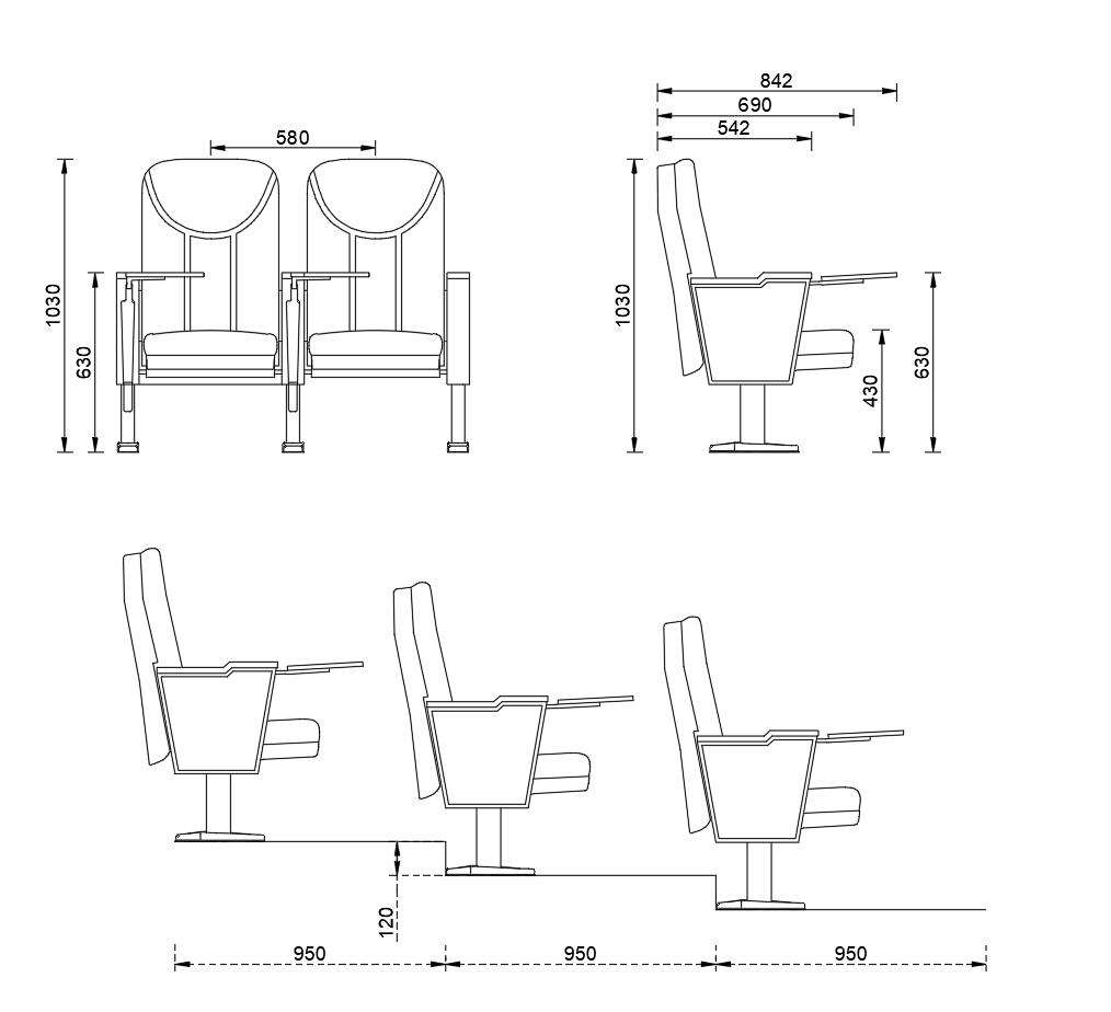 stackable chair Used Auditorium Chair for Church High quality durable comfortable church auditorium cinema chair