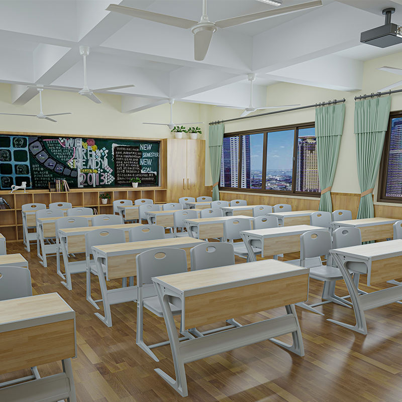 Lifted and rotated school furniture sets table seat adjustable student desk and chair customizable sets