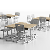 Lifted and rotated school furniture sets table seat adjustable student desk and chair customizable sets