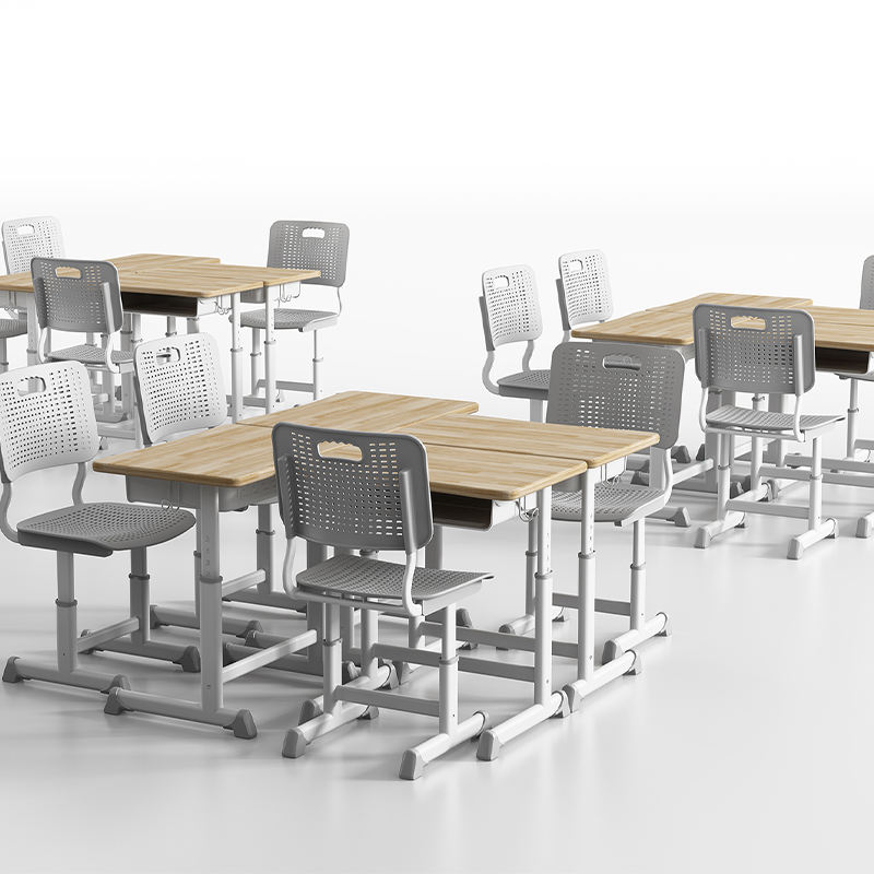 Lifted and rotated school furniture sets table seat adjustable student desk and chair customizable sets