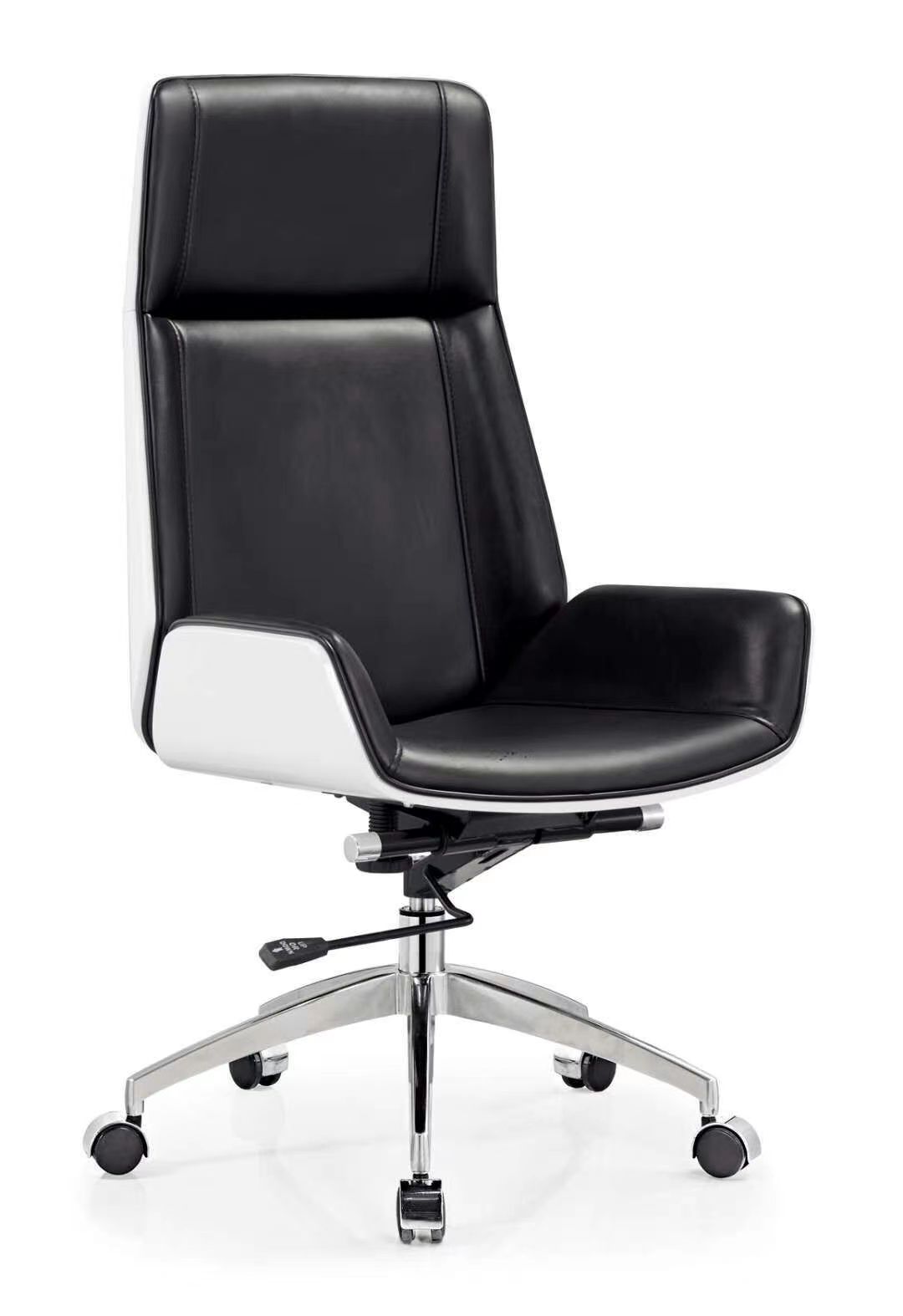 Comfortable executive swivel wheels leather mesh furniture black rolling ergonomic office chair furniture sillas