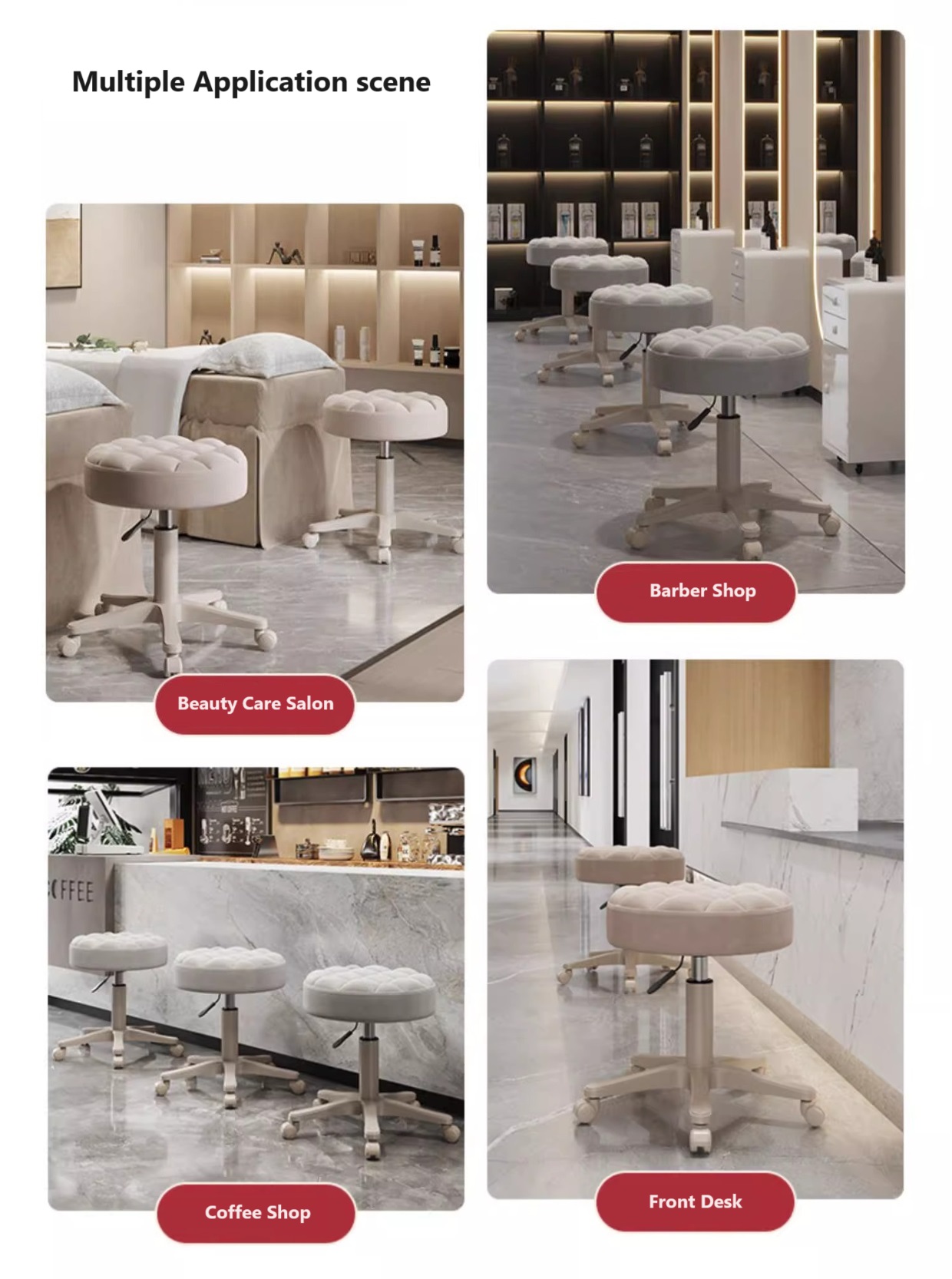 Swivel Stool Chair Adjustable Height,Heavy Duty Hydraulic Rolling Stool for Kitchen,Salon,Bar,Office,Massage