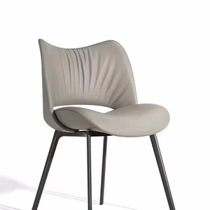 Wholesale Italy Style Dinning Chairs Luxury Classic Design Living Room Carbon Steel Frame Restaurant Used Leather Dining Chairs