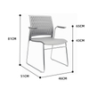 Wholesale Steel Frame Plastic Seat Stackable Training Chair With Armrest Modern Meeting Chair For Office And School Study Room