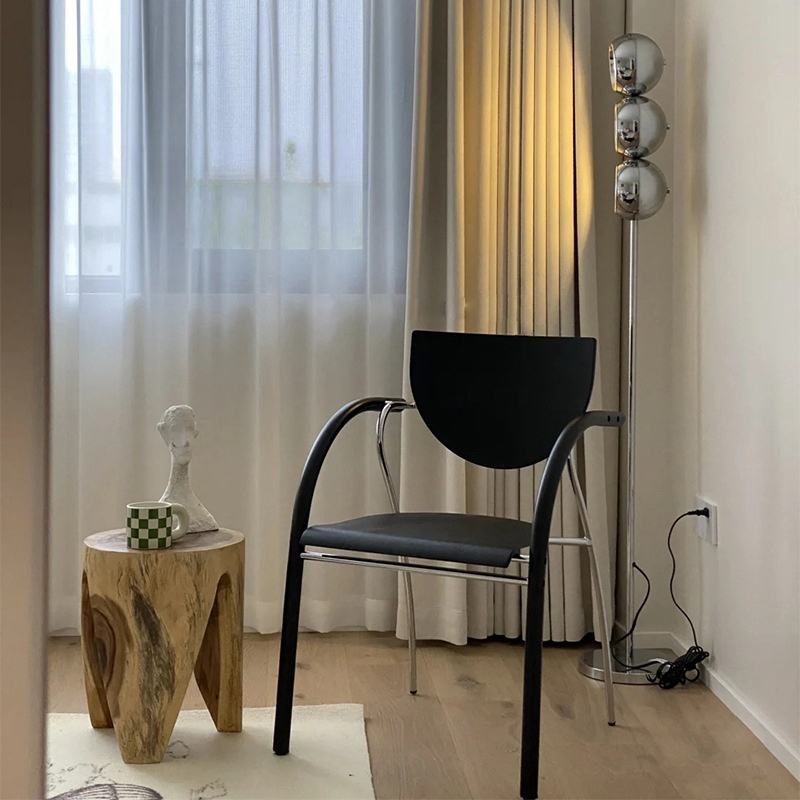 Scandinavian Designer Iron Antique Dining Chair Home Reclining Dressing Chair Simple Luxury Chair For Cafe Restaurant