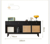 Wholesale Multifunction Modern Rattan Living Room Furniture Wooden Tv Hallway Console Cabinet Table Ash Wood Rattan Side Cabinet