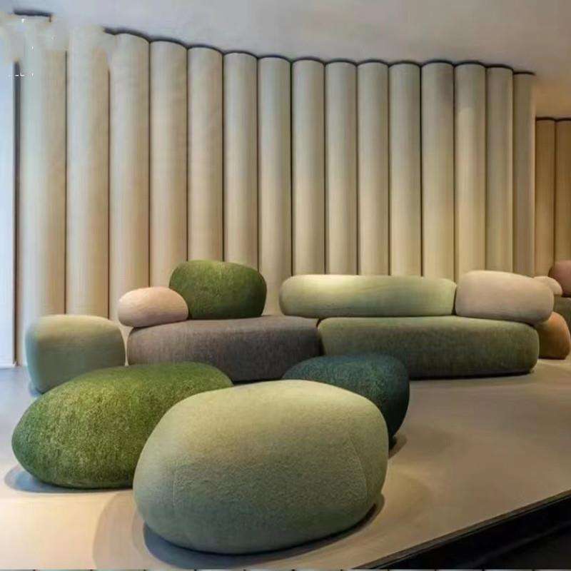Italian light luxury simple cloth multi-shaped free combination module sofa sectional couch sofa for living room waiting room