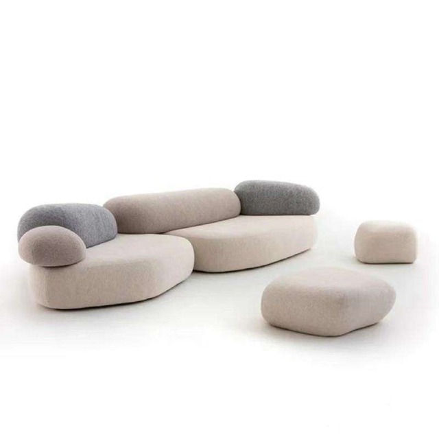 Italian light luxury simple cloth multi-shaped free combination module sofa sectional couch sofa for living room waiting room